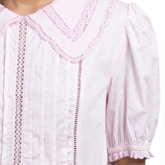 SOLITAIRE Short Sleeve Lace Collar Tiered Maxi Dress - Picture 3 of 3